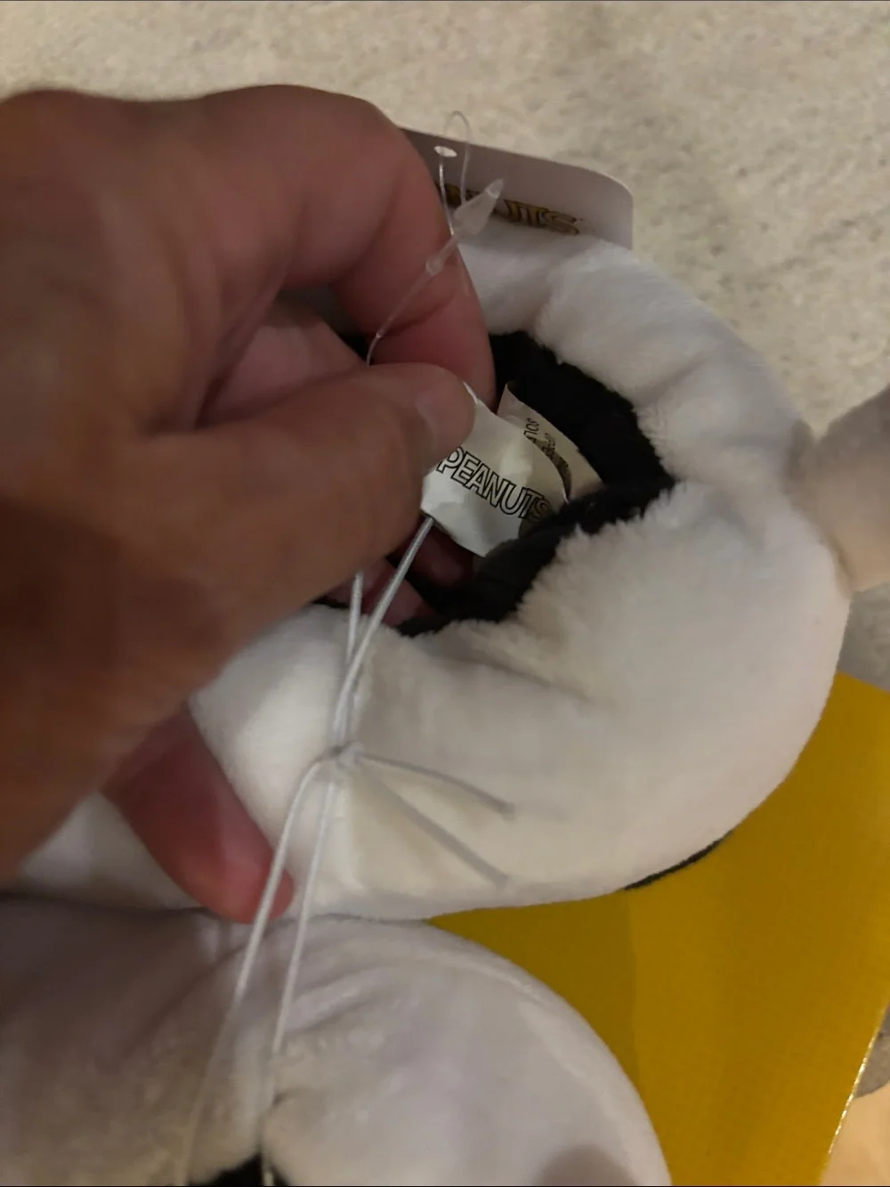 NWT Snoopy Peanuts Plush Slippers Child 11/12 Super comfy